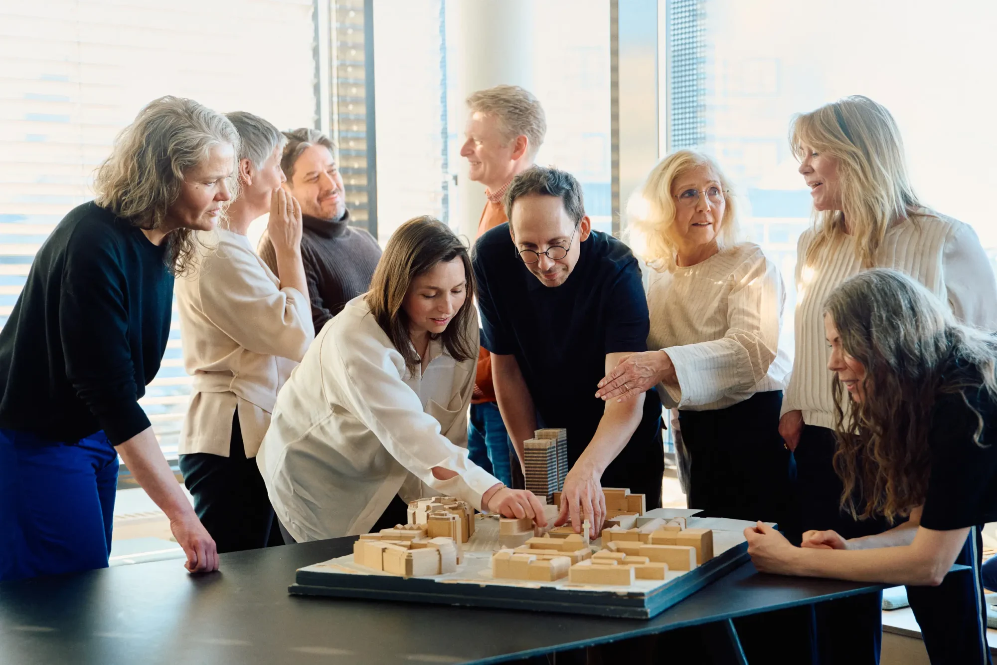 HRTB arkitekter partnergruppe 2025, Bendik Aursand, Ingegerd Berntsson, Tove Eidskrem, Ida Hexeberg, Siv Larsson, Andrea Lindenger, Sigrid Vesaas, Ivan Zivanovic og Paul Woodville
